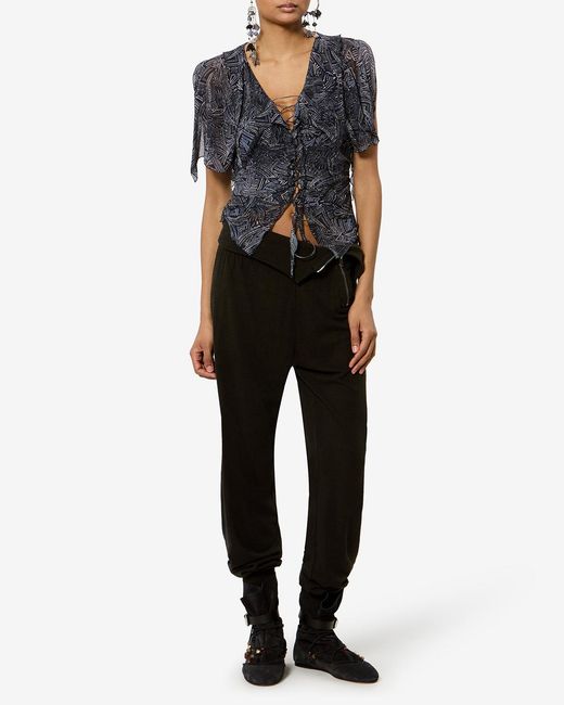 Isabel Marant Blue Thanais Blouse