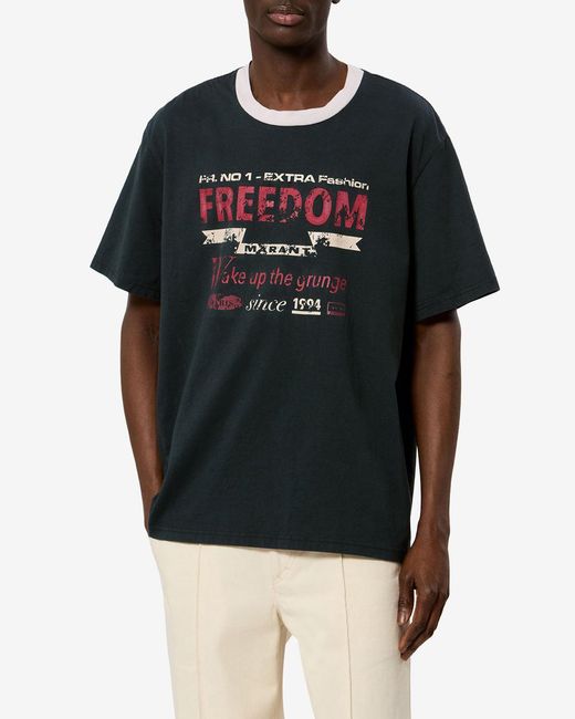 Isabel Marant Black Hiroe Tee Shirt for men