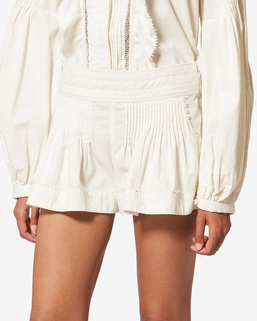 Isabel Marant White Cybila Shorts