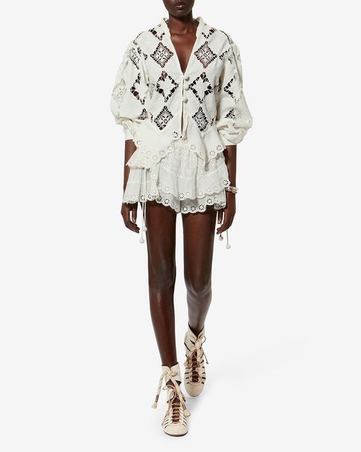 Isabel Marant White Nina Blouse