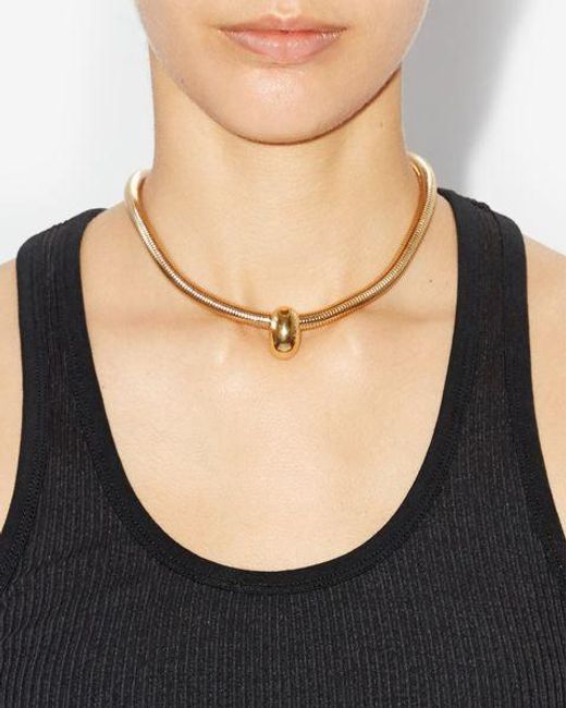 Isabel Marant Black Shiny Crescent Choker