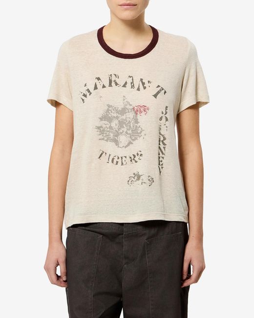 Isabel Marant White Kiliann Linen T-Shirt