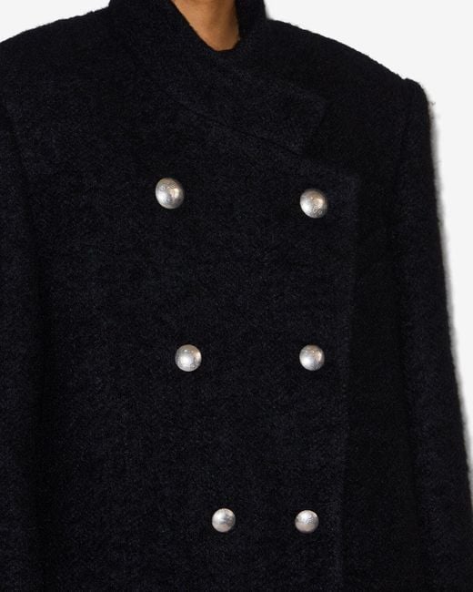 Isabel Marant Black Giusa Coat
