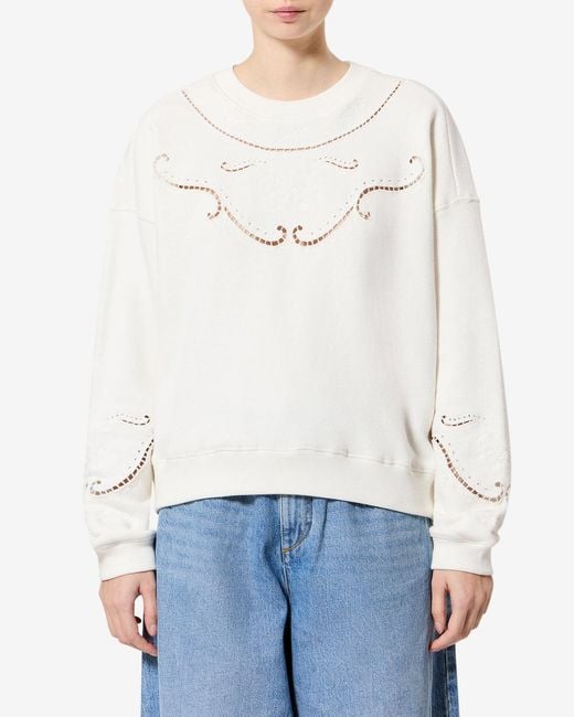 Isabel Marant White Vella Sweat Shirt
