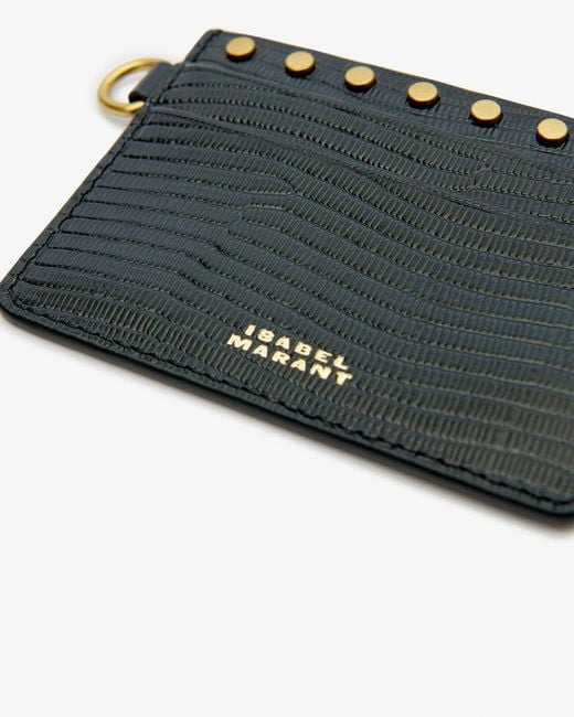 Isabel Marant White Oskan Embossed Card Holder
