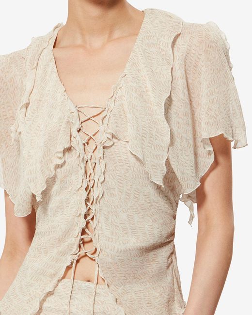 Isabel Marant White Thanais Blouse