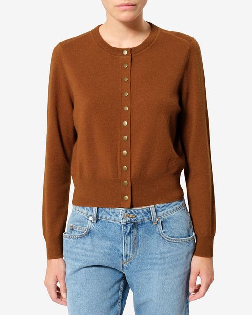 Isabel Marant Brown Idesia Wool Cardigan