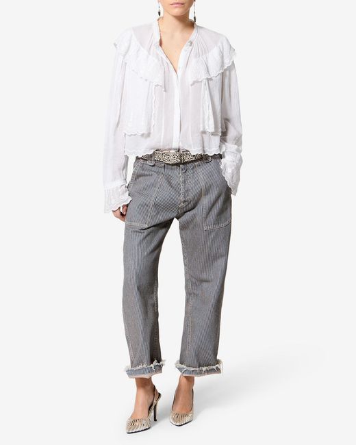 Isabel Marant White Kelmon Top