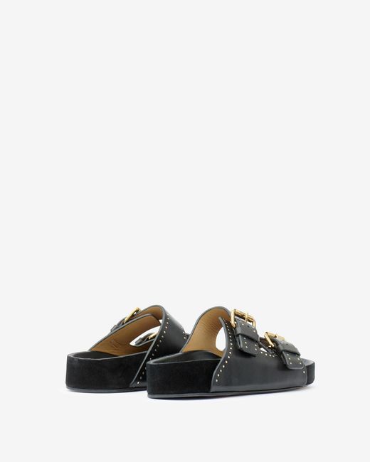 Isabel Marant Black Lennyo Buckle Sandals