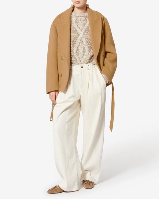 Isabel Marant Natural Warna Coat