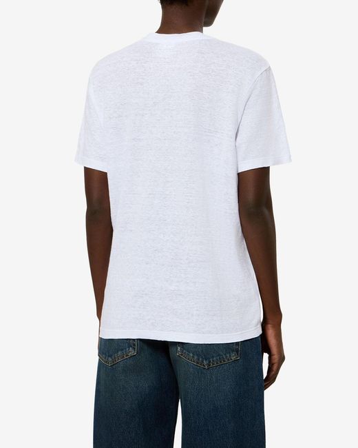 Isabel Marant White Zewel Linen T-Shirt