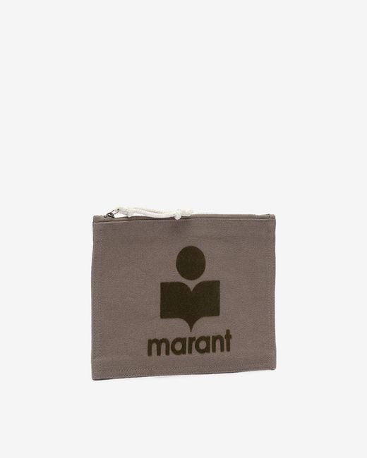 Isabel Marant Brown Netia Velvet Clutch