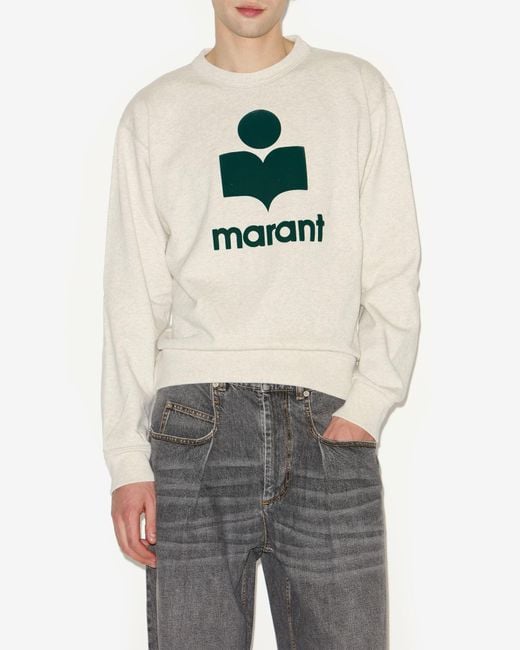 Isabel Marant White Mikoy Logo Sweatshirt for men