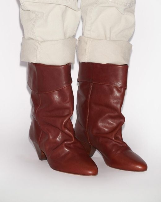 Isabel Marant Red Dalby Boots