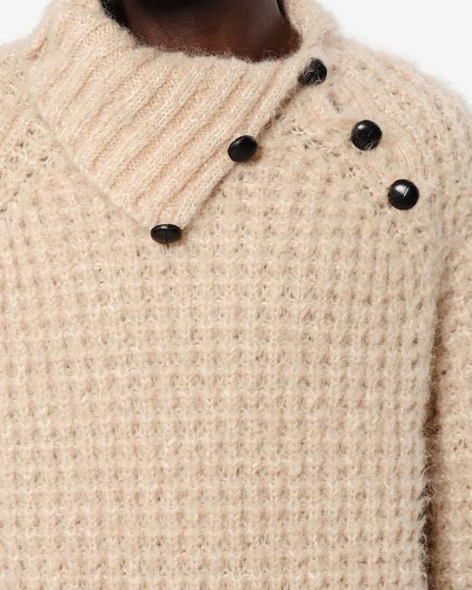 Isabel Marant White Lyas Alpaca Sweater for men