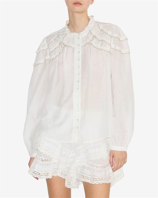 Isabel Marant White Christa Blouse
