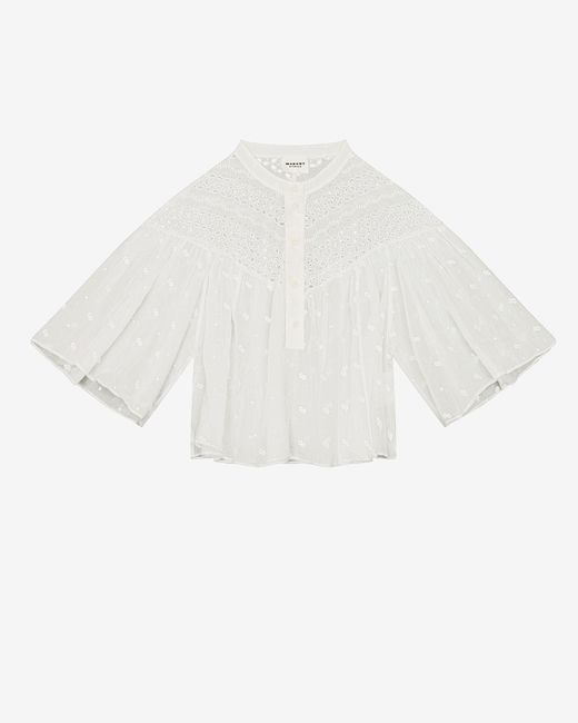 Isabel Marant White Safi Broderie-anglaise Blouse