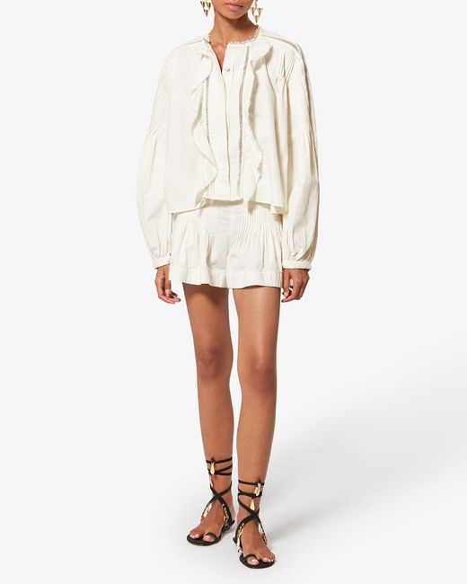 Isabel Marant White Cybila Shorts