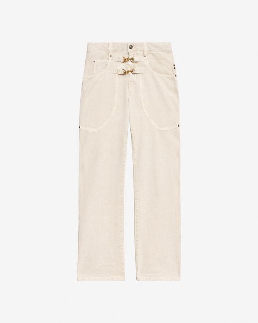 Isabel Marant White Brinley Pants