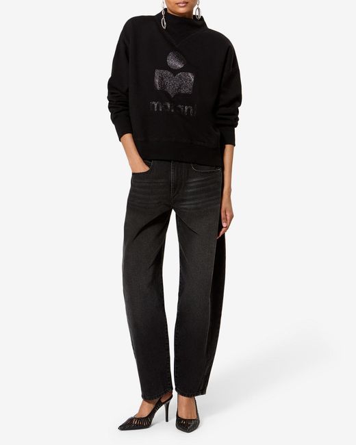 Isabel Marant Black Glitter Sweatshirt Moby