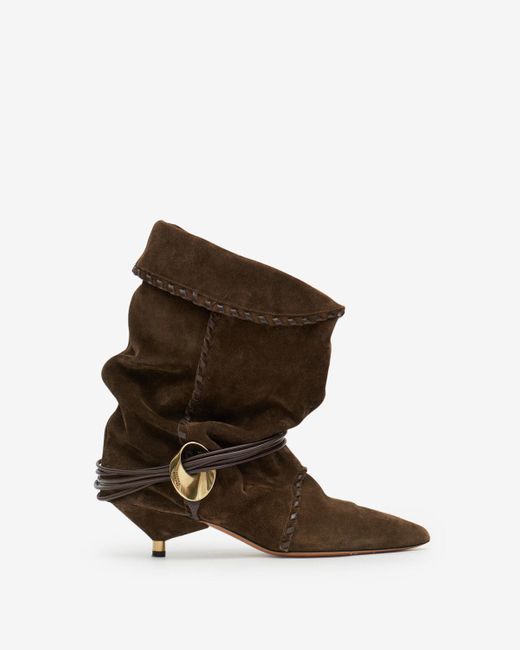 Isabel Marant Multicolor Suede Jeweled Pointed-Toe Boots