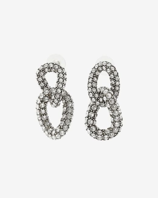 Isabel Marant White Funky Ring Earrings