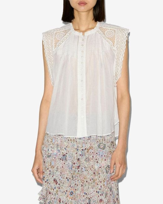 Isabel Marant White Gresia Top