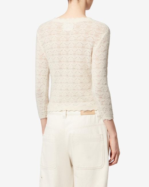 Isabel Marant White Leonette Sweater