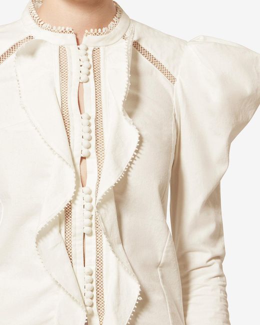 Isabel Marant White Calina Shirt