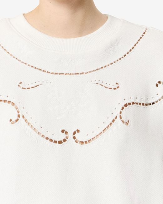 Isabel Marant White Vella Sweat Shirt