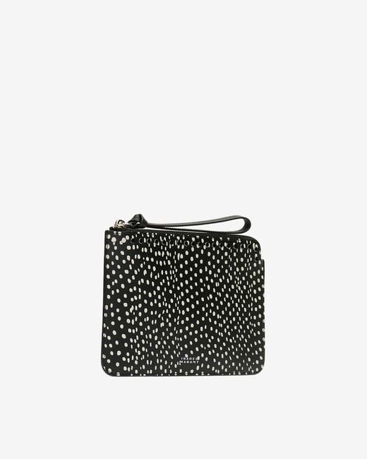 Isabel Marant Black Oskan Polka Flat Pouch