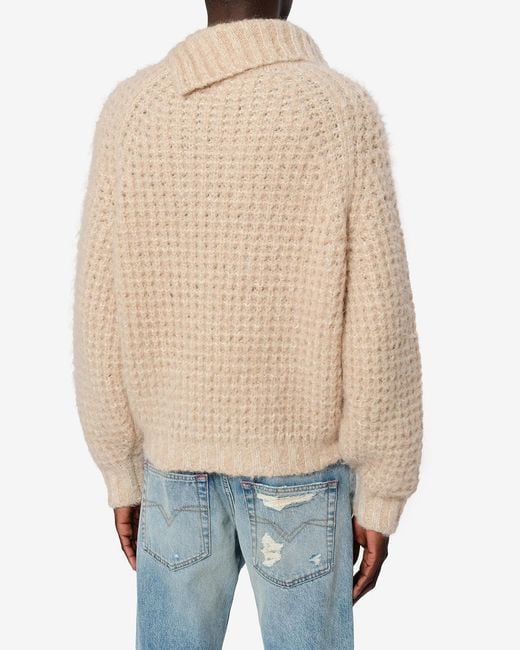 Isabel Marant White Lyas Alpaca Sweater for men
