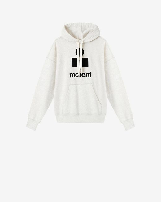 Isabel Marant White Mansel Logo Cotton Hoodie