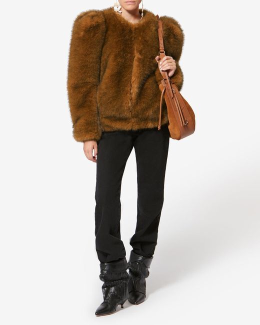Isabel Marant Bahria Coat in Brown | Lyst
