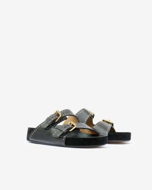 Isabel Marant Black Lennyo Buckle Sandals