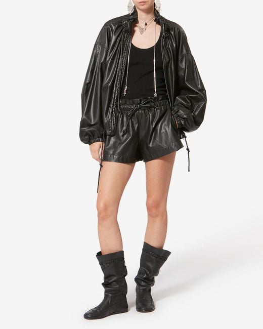 Isabel Marant Black Neela Faux Leather Jacket