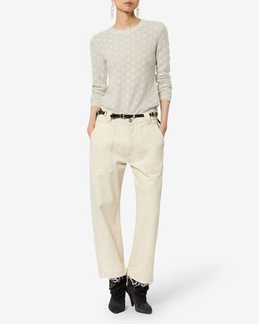 Isabel Marant White Obeline Alpaca Sweater