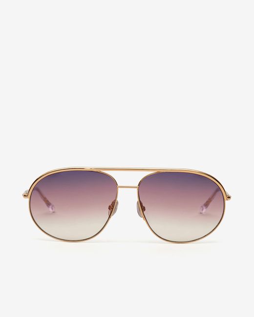 Isabel Marant Pink Pilot-Frame Sunglasses
