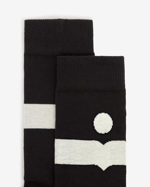 Isabel Marant Black Nesson Socks for men