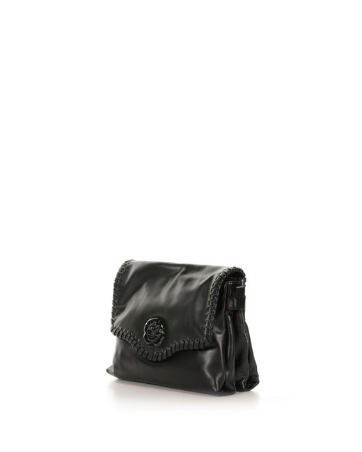 Maliparmi Medium Leather Shoulder Bag in Black | Lyst
