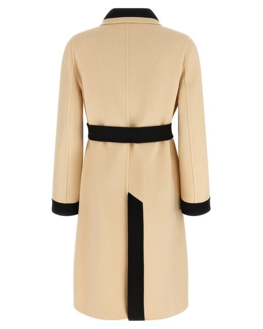 Valentino Garavani Natural Wool Coat Virgin Cashmere Coats, Trench
