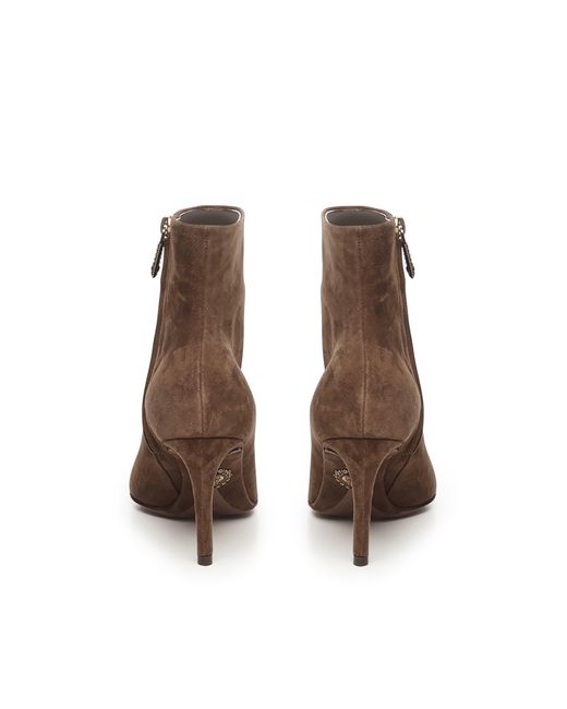 Dolce & Gabbana Brown Devotion Ankle Boots