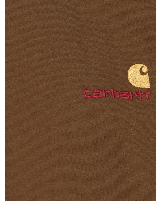 Carhartt Brown S/S American Script T-Shirt for men