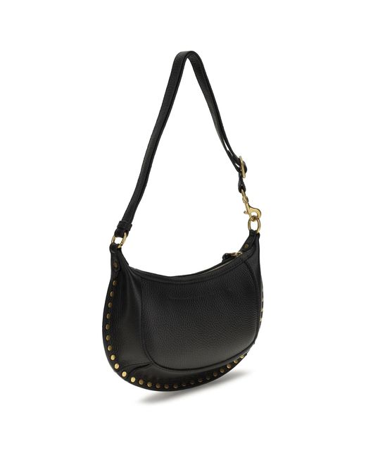 Isabel Marant Black Oskan Moon Shoulder Bag Calf Leather Bos Taurus