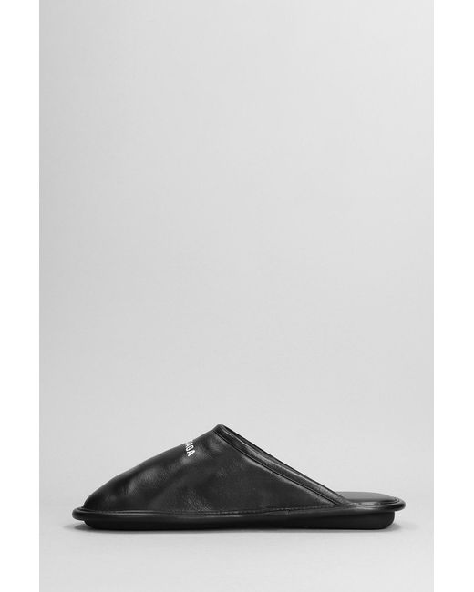 Balenciaga Black Flats In Leather for men