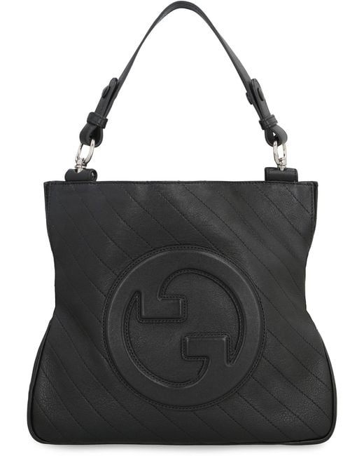 Gucci Black Blondie Leather Tote Lamb Bags