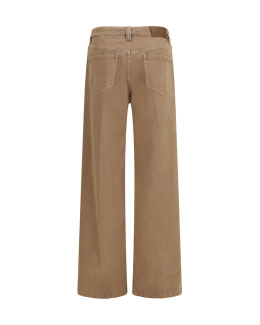 Brunello Cucinelli Natural Straight Jeans Cotton