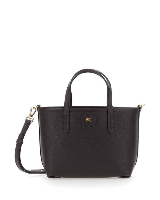 Burberry Black Tote Bag, Leather Calf Bags