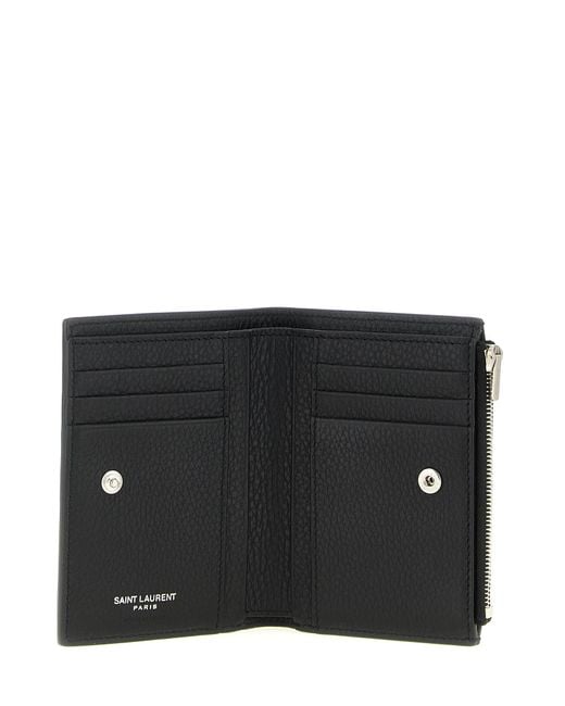 Saint Laurent Black 'Tiny Cassandre' Wallet for men