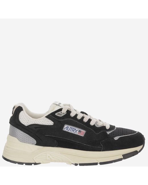 Autry Black Sneakers Hyperway Leather Trainers for men
